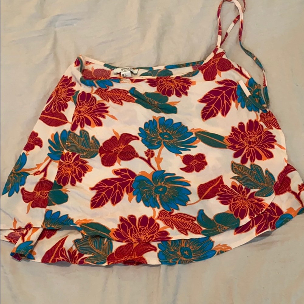 Pink floral wrap skirt never worn